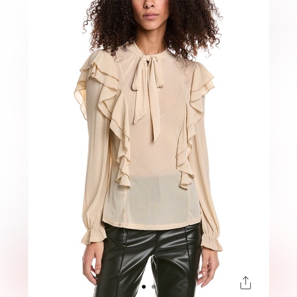 Luxe Always Blouse in Beige, Size Small, NWT - Picture 16 of 16